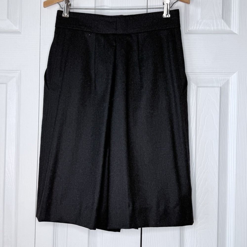 NWT Geiger Collections Black Wool Pleated Shorts Culottes Austria Women's 8 $230 - Picture 3 of 14